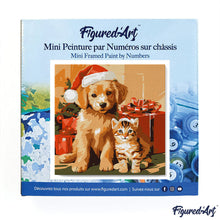 Afbeelding in Gallery-weergave laden, Mini Schilderen op Nummer met Frame - Kerstkat en -hond