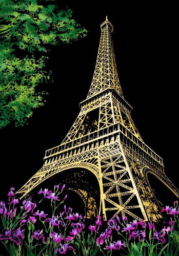 Scratch Painting - Eiffeltoren in Parijs