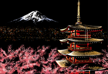 Afbeelding in Gallery-weergave laden, Scratch Painting - Berg Fuji in Japan