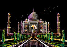 Afbeelding in Gallery-weergave laden, Scratch Painting - Taj Mahal mausoleum in India
