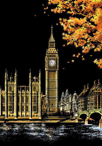 Scratch Painting - Big Ben Londen