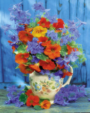Afbeelding in Gallery-weergave laden, Schilderen op Nummer Oranje en paars boeket Figured&#39;Art gemiddeld nieuwkomers bloemen