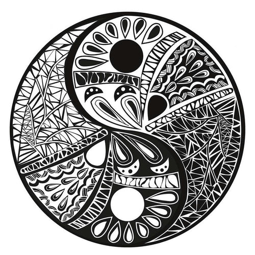 Houten Puzzel - Gecentreerd Yin Yang