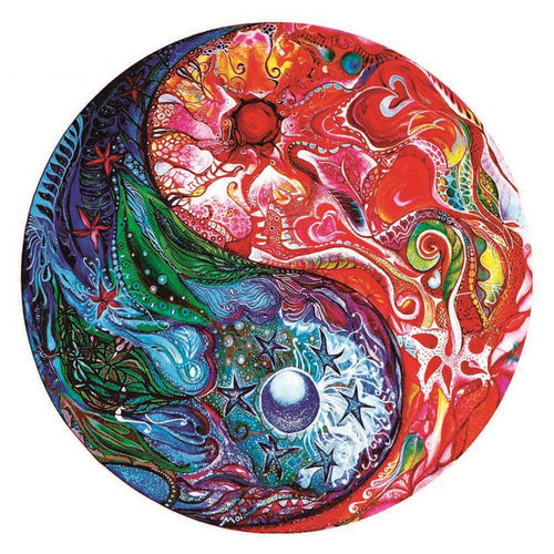 Houten Puzzel - Gelukzalig Yin Yang