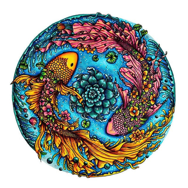 Houten Puzzel - Sereen Yin Yang - Figured'Art Houten Puzzel - Sereen Yin Yang - Figured'Art