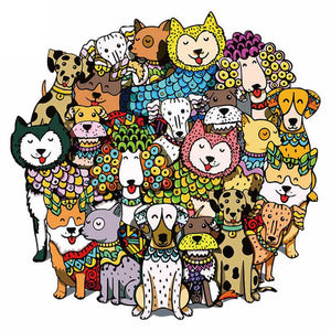 Houten Puzzel - Familie van Honden
