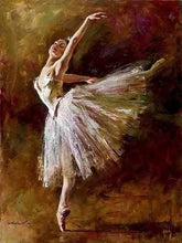 Afbeelding in Gallery-weergave laden, Schilderen op Nummer - Een ballerina die ballerinaschoenen draagt
