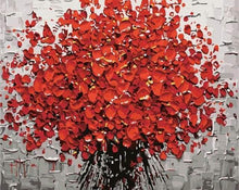Afbeelding in Gallery-weergave laden, Schilderen op Nummer - Abstracte rode bloemen