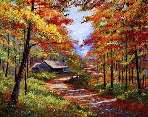 Schilderen op Nummer - Herfstpad