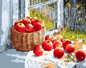 Schilderen op Nummer - Mand met rode appels