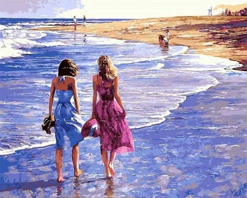 Schilderen op Nummer - Strandwandeling