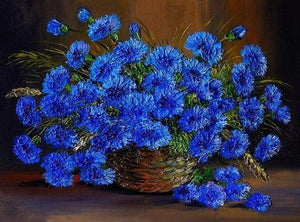 Schilderen op Nummer - Mooie blauwe bloemen