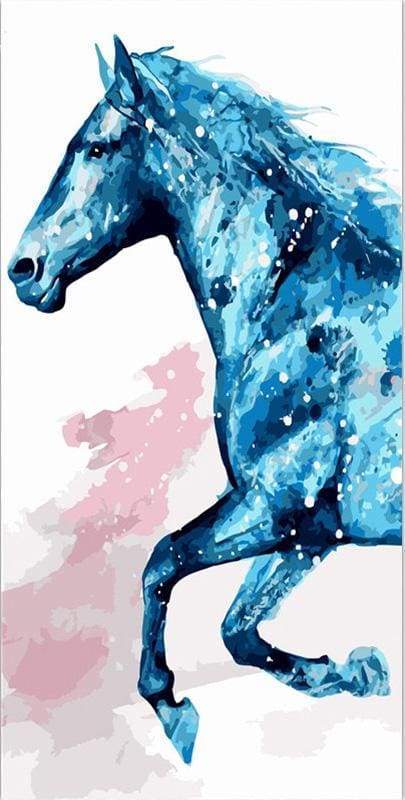 Schilderen op Nummer - Blauw paard