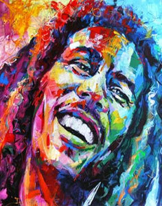 Schilderen op Nummer - Bob Marley aquarel