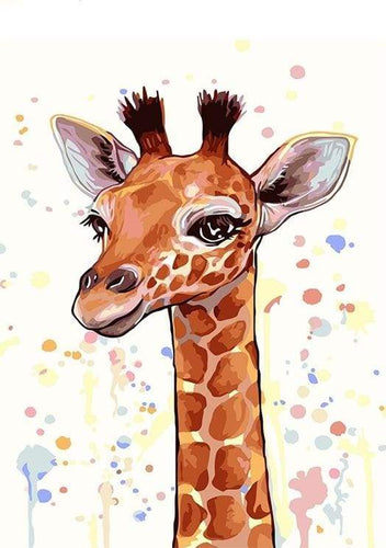 Schilderen op Nummer - Bruine giraffe