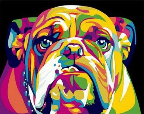 Schilderen op Nummer - Bulldog popart