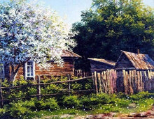 Afbeelding in Gallery-weergave laden, Schilderen op Nummer - Hut en witte boom