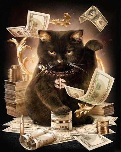Schilderen op Nummer - Kat zakenman