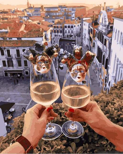 Schilderen op Nummer - Proost op het dak