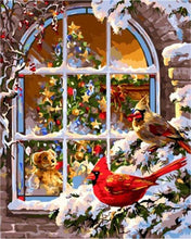 Afbeelding in Gallery-weergave laden, Schilderen op Nummer - Kerst raam