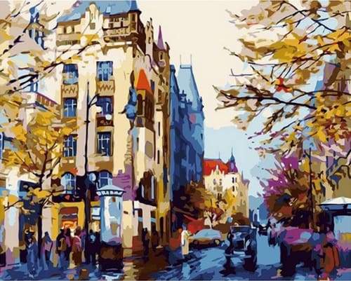 Schilderen op Nummer - Stad in de herfst