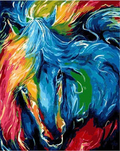 Schilderen op Nummer - Gekleurd paard