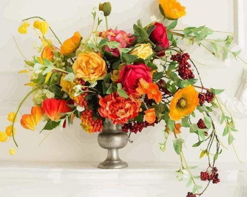 Schilderen op Nummer - Kleurrijke bloemen