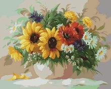 Afbeelding in Gallery-weergave laden, Schilderen op Nummer - Kleurrijke bloemen in een vaas