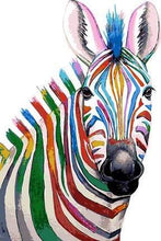 Afbeelding in Gallery-weergave laden, Schilderen op Nummer - Kleurrijke Zebra
