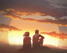Afbeelding in Gallery-weergave laden, Schilderen op Nummer - Paar kijken naar de zonsondergang