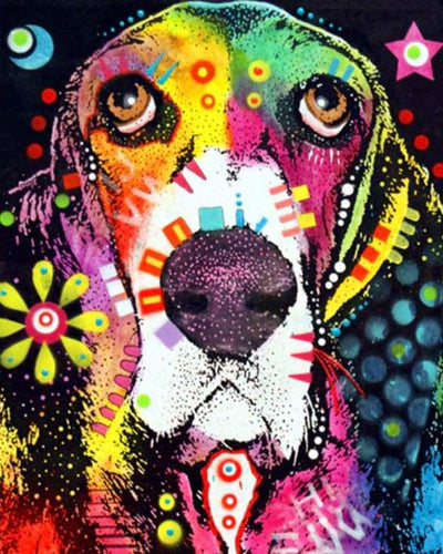 Schilderen op Nummer - Gekke hond