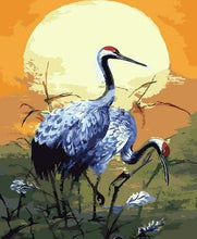 Afbeelding in Gallery-weergave laden, Schilderen op Nummer - Gekroonde kraanvogels