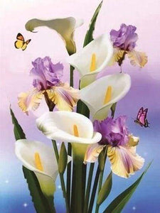 Diamond Painting - Aroma's en Iris Diamond Painting Bloemen, bloemen