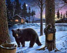 Afbeelding in Gallery-weergave laden, Diamond Painting - Beer in de sneeuw dieren, beer, Diamond Painting Dieren, winter