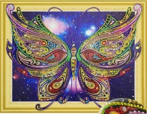 Diamond Painting - Vlinder Kasjmir dieren, vlinders, Diamond Painting Dieren