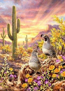 Diamond Painting - Cactus en dieren dieren, Diamond Painting Dieren