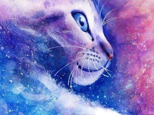 Diamond Painting - Kat Fantasie dieren, katten, Diamond Painting Dieren