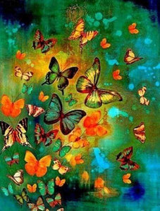 Diamond Painting - Kleurrijke vlinders dieren, vlinders, Diamond Painting Dieren