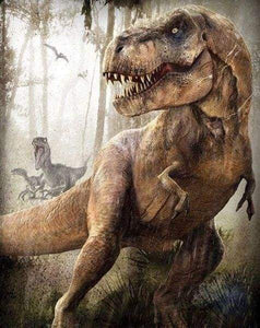 Diamond Painting - Dinosaurussen Jurassic Park dieren, Diamond Painting Dieren, dinosaurissen