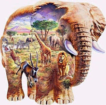 Afbeelding in Gallery-weergave laden, Diamond Painting - Olifant landschap dieren, Diamond Painting Dieren, olifanten, landschappen