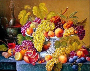 Diamond Painting - Fruit mand Diamond Painting Bloemen, bloemen