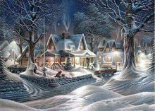 Afbeelding in Gallery-weergave laden, Diamond Painting - Huizen in de winter Diamond Painting Landschappen, landschappen