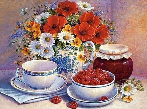 Diamond Painting - Jam en framboos Diamond Painting Keuken, keuken