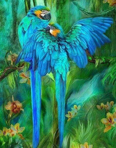 Diamond Painting - Grote papegaaien dieren, vogels, Diamond Painting Dieren, papegaaien