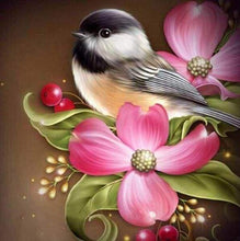 Afbeelding in Gallery-weergave laden, Diamond Painting - Kleine vogel en bloemen dieren, vogels, Diamond Painting Dieren, Diamond Painting Bloemen, bloemen