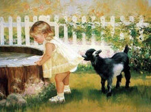 Afbeelding in Gallery-weergave laden, Diamond Painting - Klein meisje en hond dieren, Diamond Painting Dieren, honden