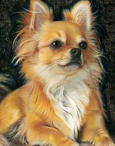 Diamond Painting - Kleine rode hond dieren, Diamond Painting Dieren, honden