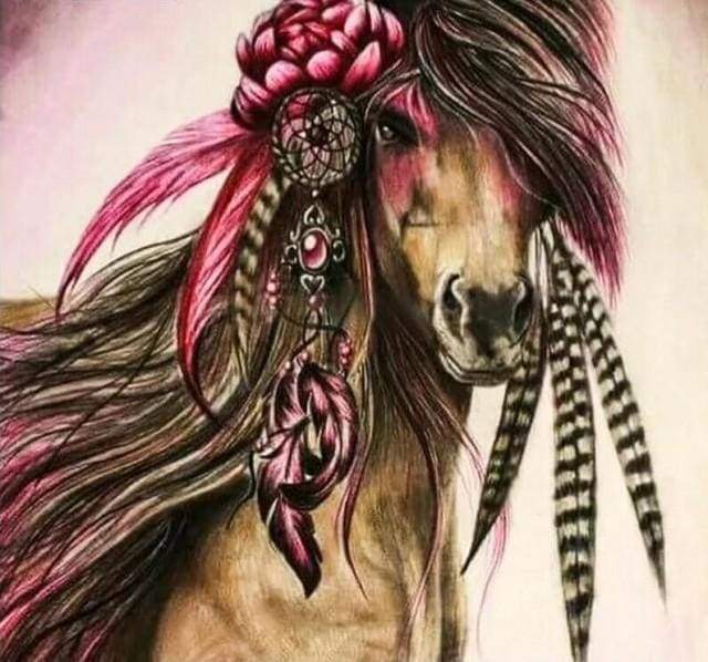 Diamond Painting - Feest paard dieren, Diamond Painting Dieren, paarden