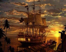 Afbeelding in Gallery-weergave laden, Diamond Painting - Piratenschip Diamond Painting Schepen, schepen