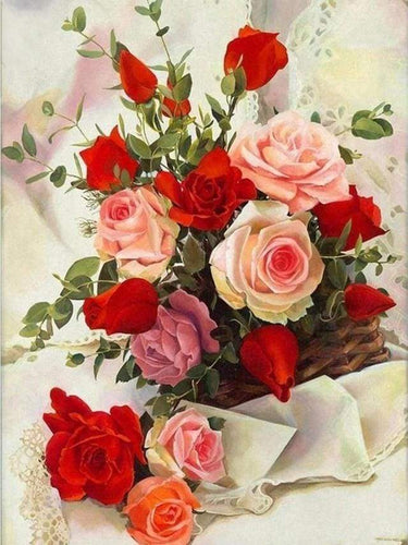 Diamond Painting - Mooie rozen Diamond Painting Bloemen, bloemen